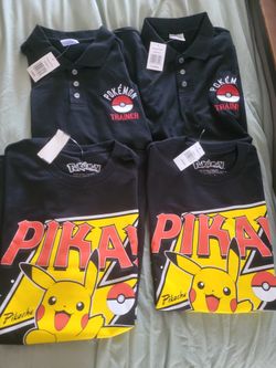 Pokemon Trainer And Pikachu Shirts