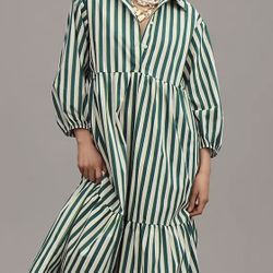 NWOT Anthropologies Bettina Tiered Shirt Dress by Maeve Size XS, but fits S to M