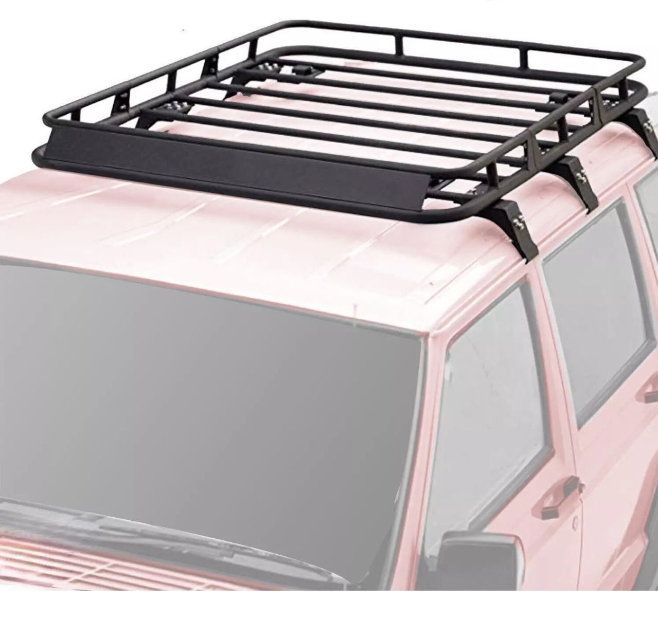 EAG Roof Rack Cargo Basket Black Luggage Carrier Fit for Cherokee XJ 4Door