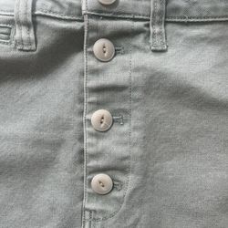 Madewell Skirt Womens 27  Stretch Button Front