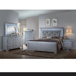 Queen Bed, Night Stand & Dresser