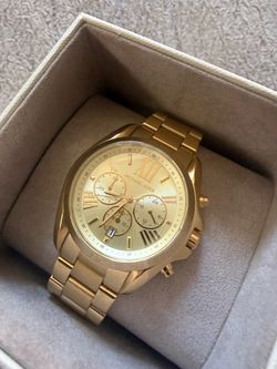Michael Kors Gold Bradshaw Watch - Womens Chronograph - Like New w/ Box
