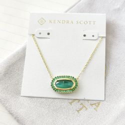 Green Kendra Scott Necklace 