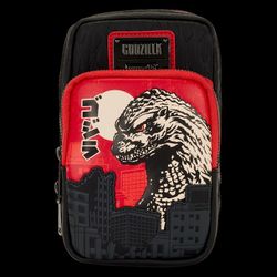 Loungefly GODZILLA Crossbody Bag With Coin Purse, Black & Red