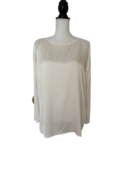 New j.jill Woman’s White Top with Long Sleeves, Sz M