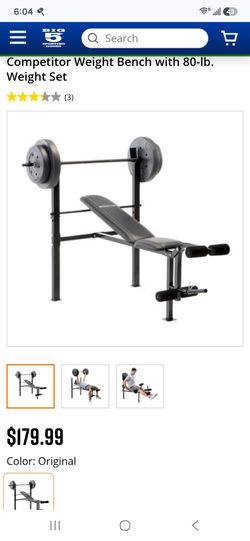 Competitor Weight Bench with 80-lb. Weight Set