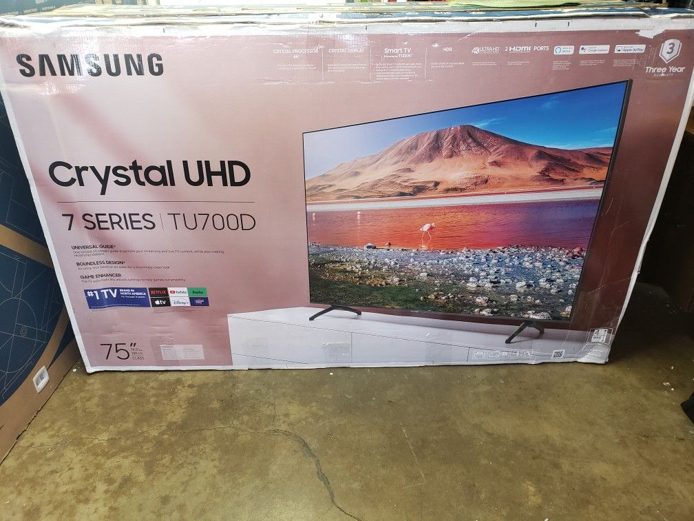 Tv Samsung 75", TU7000, 4k, HDR, Smart, Excellent