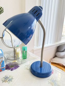 Blue Flexible Neck Desk Lamp