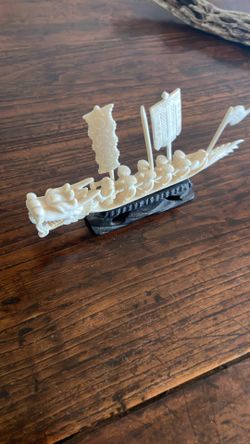 Chinese Carved Dragan Boat