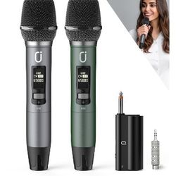 Wireless Microphones, Professional UHF Dual Microphones for Karaoke,