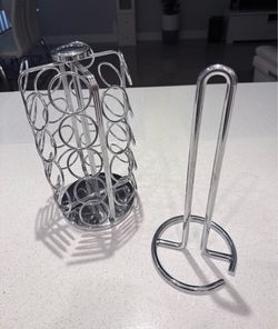 Keurig pods storage and paper towel holder