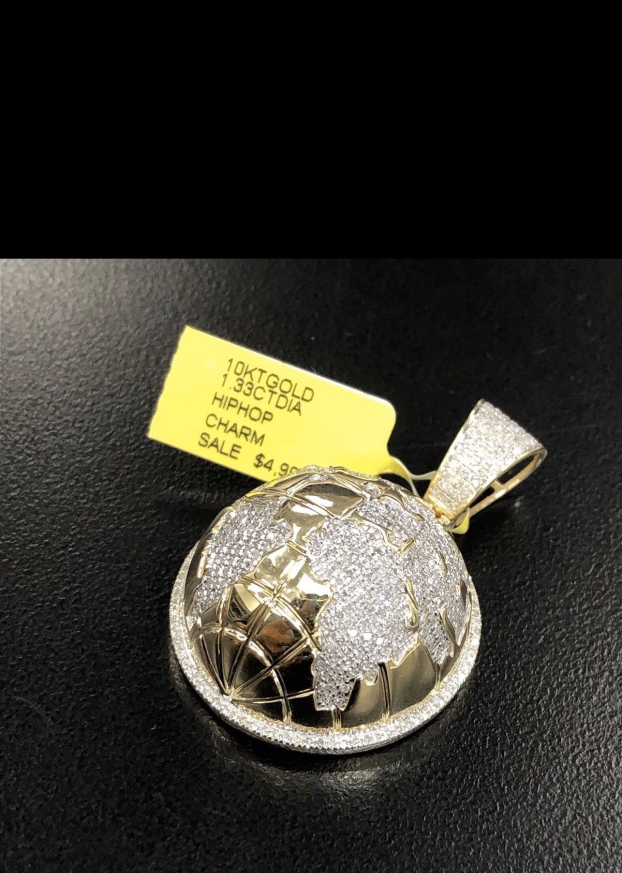 HOT 10k gold diamond charm