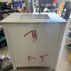 New But Damaged Vanity 