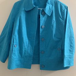 Southern Lady Size 6 Aqua Blue Jacket