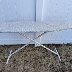 Full size lightweight metal ironing board and cover