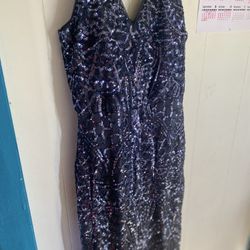 Dark Blue Maxidress Gala Xl