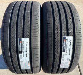 TWO NEW 255/35R21 Hankook ION EVO AS SUV Sound Absorber T1 Tesla Model Y Performance Tires 255-35-21 255 35 21