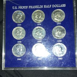 U.S. Proof Franklin Half Dollars 1955 To 1963