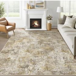 Modern Gold Brown  5x7 Rug