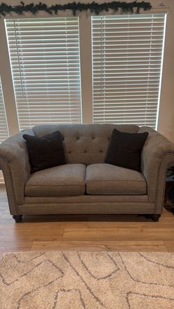 Gray Sofa + Loveseat Set – $600 for Both