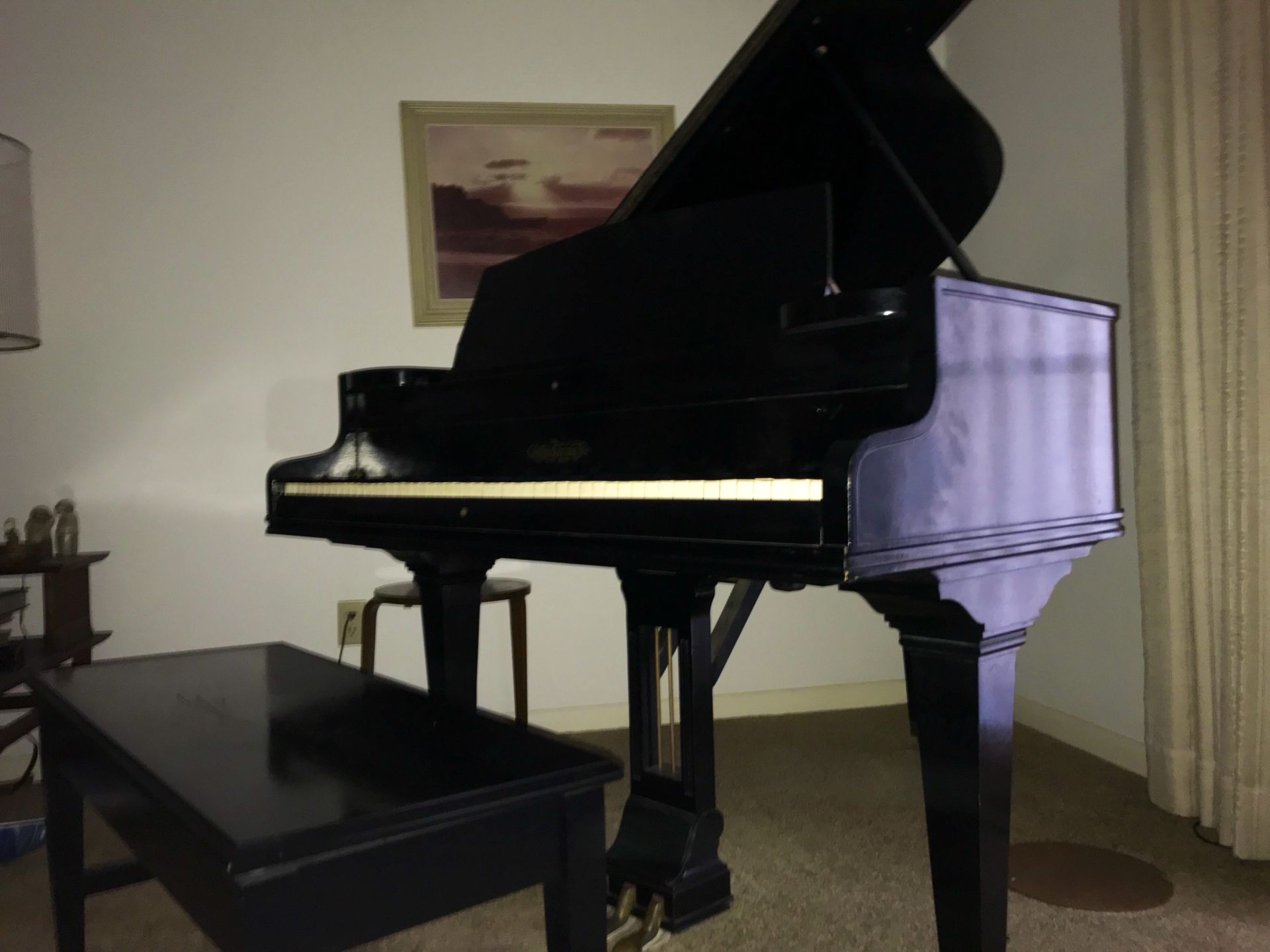 Very rare 1913 Chickering & Sons Baby Grand Piano. Serial number 121888