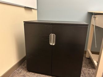 Dark Brown Two-Door Storage Cabinet