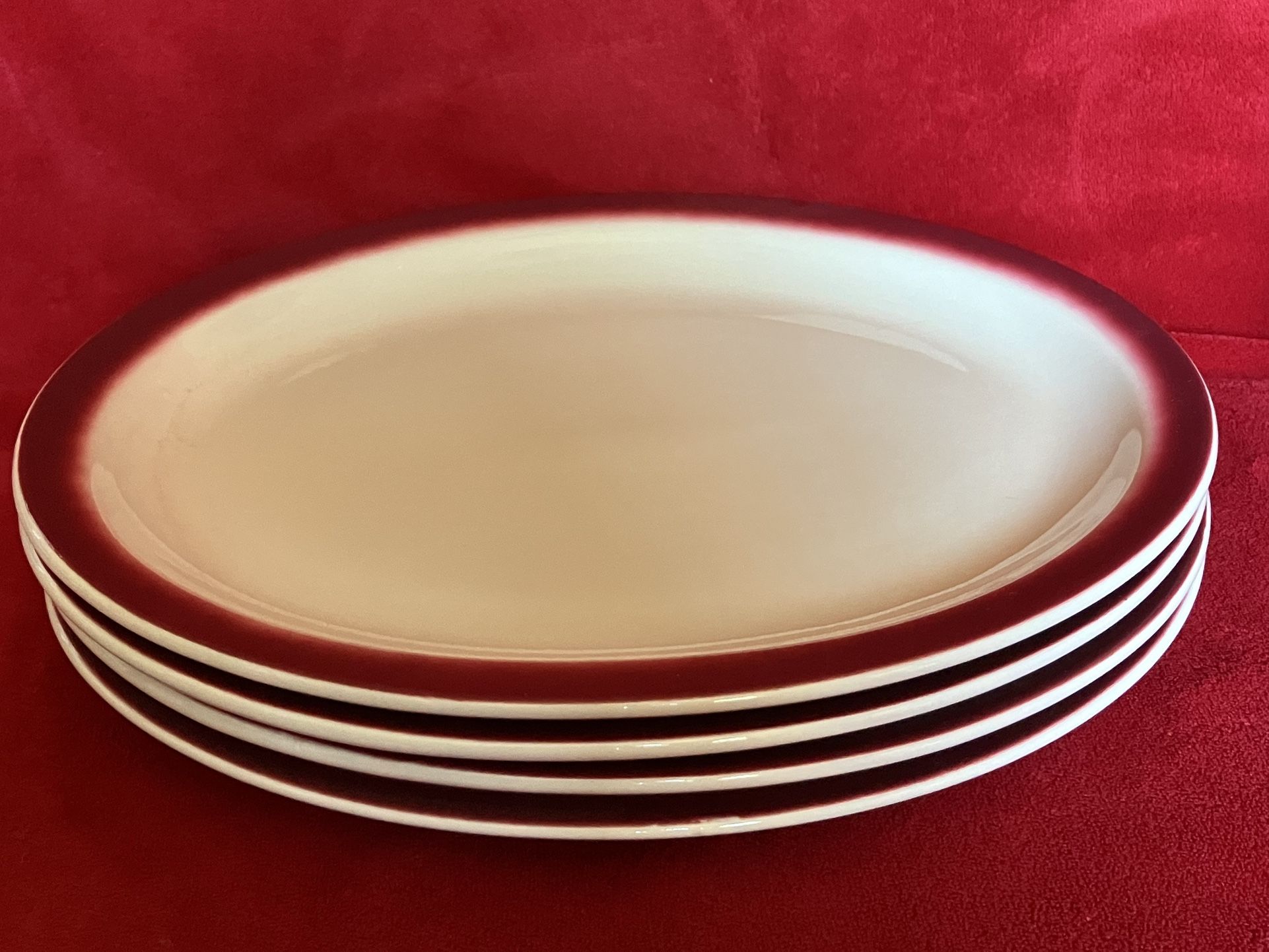 Lot 4 MCNICOL MARTIN CHINA SERVING SERVER OVAL PLATE 13.5" x 10.5"‼️ Vintage - Made In USA ‼️ MOVING SALE , March 20