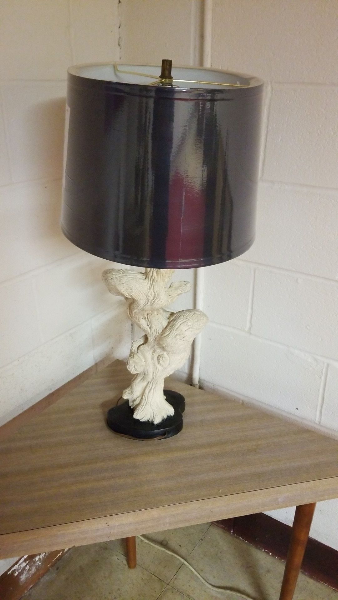 Unique stone lamp with shade