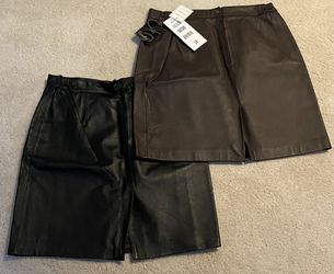Faux Leather Skirts - Women