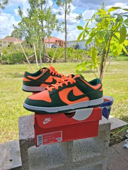 Nike Dunk Low Miami Hurricanes Size 10