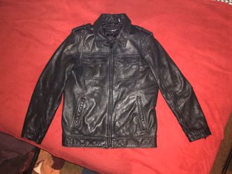 Men's Black Rivet Leather jacket from Barneys