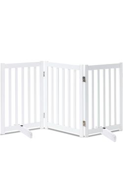 LZRS Wooden Free Standing Dog Gate