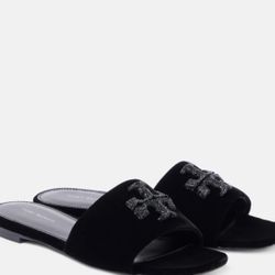 TORY BURCH Eleanor velvet slides