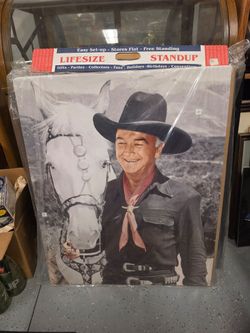 New in Package Hopalong Cassidy & Topper Cardboard Lifesize Standup