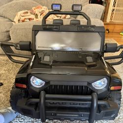 OKYBABY Ride on Truck Car, 12V Kids' Electric Vehicles W/Parents Control, Ride on Toys for Toddlers with Music, Bluetooth, Four-Wheels Suspension, USB