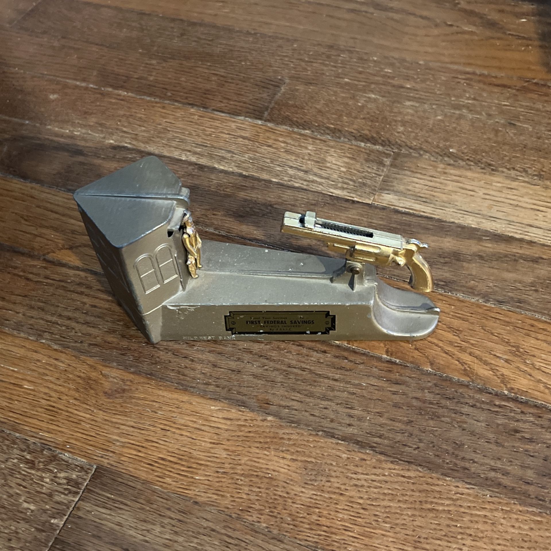 Vintage Mechanical Wild West Bank Works Great