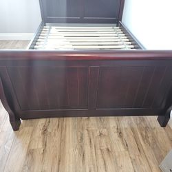 Full Size Wooden Sleigh Bed Frame
