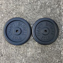 Champs 50lb Weight Plate Set Standard 1” weights plates 50lbs 50 lb lbs