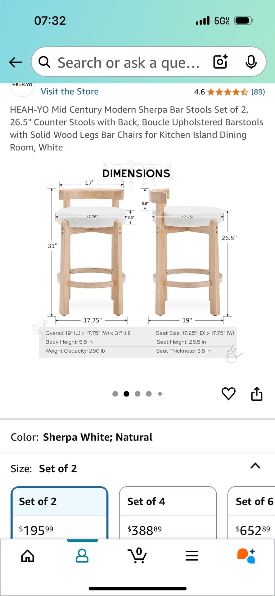 Bar Stools (Set of 2)