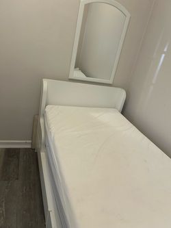 Twin bed with closet