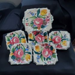 Vintage Italy Square Plates