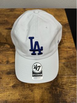 Los Angeles Dodgers ’47 Clean Up Adjustable Hat – White/Blue (NEW)