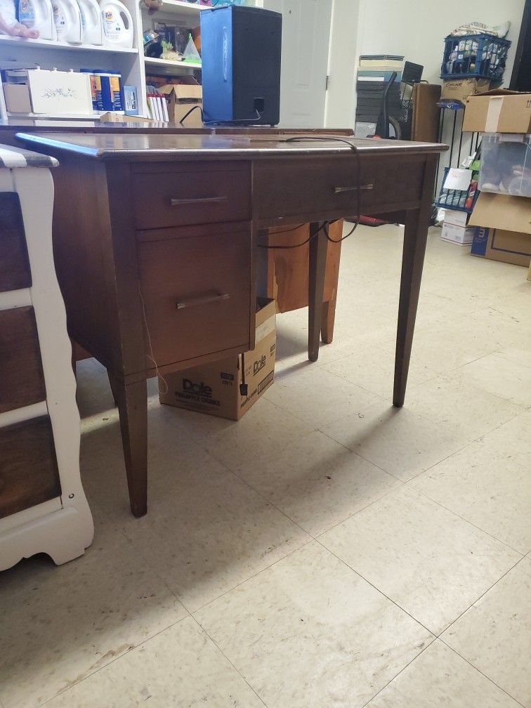 Antique Sewing Machine Table Wood 