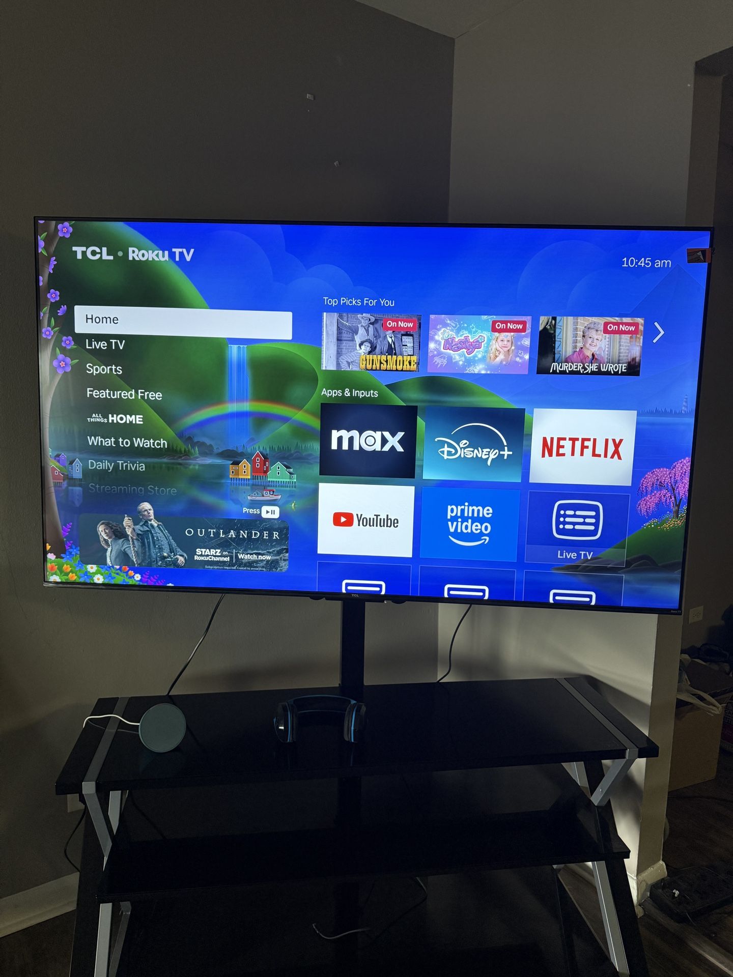 TCL 65” TV with rotatable Stand