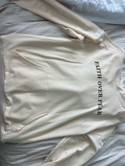 Faith over fear hoodie size Medium