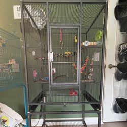 Yaheetech 54 Inch Rolling Metal Bird Cage