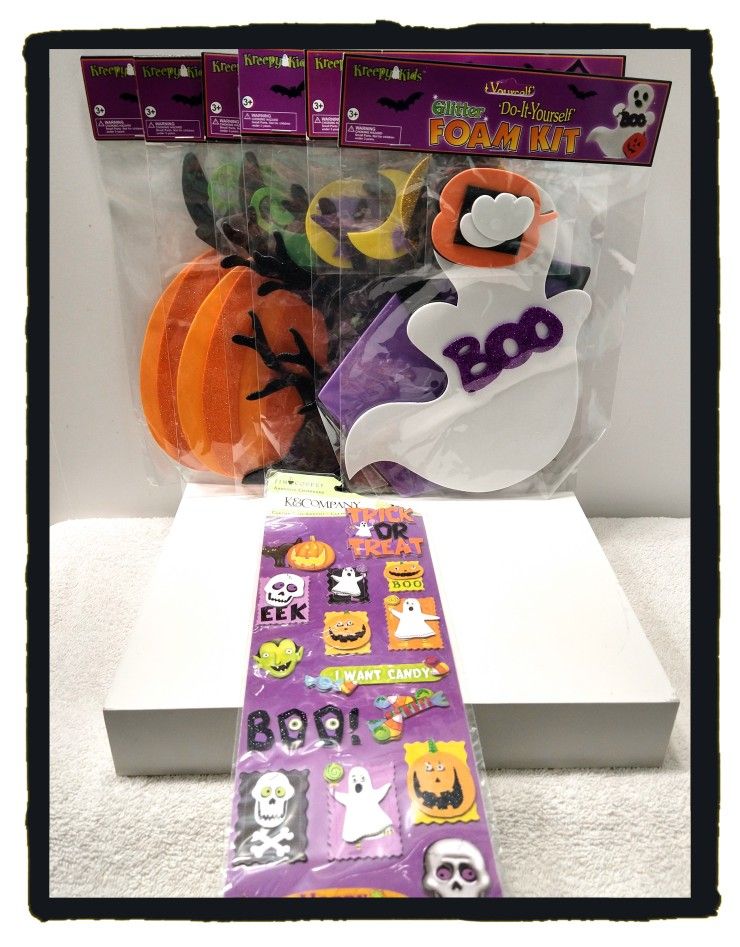 🎃 Halloween 🎃 Do-It-Yourself 👻Glitter Foam Kits 👻 7-pcs *NEW*