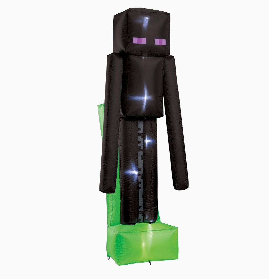 Minecraft Enderman Inflatable Lawn Decoration, Official Minecraft Party Decor, 8.5 Foot Inflating Enderman