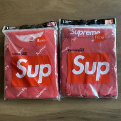 Supreme x Hanes thermal Set For Sale