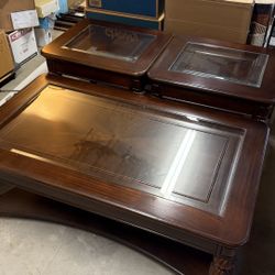 Mahogany Wooden Coffee & Corner Table